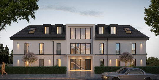 Visualisierung Akazienalllee 15 - Ansicht bei Nacht